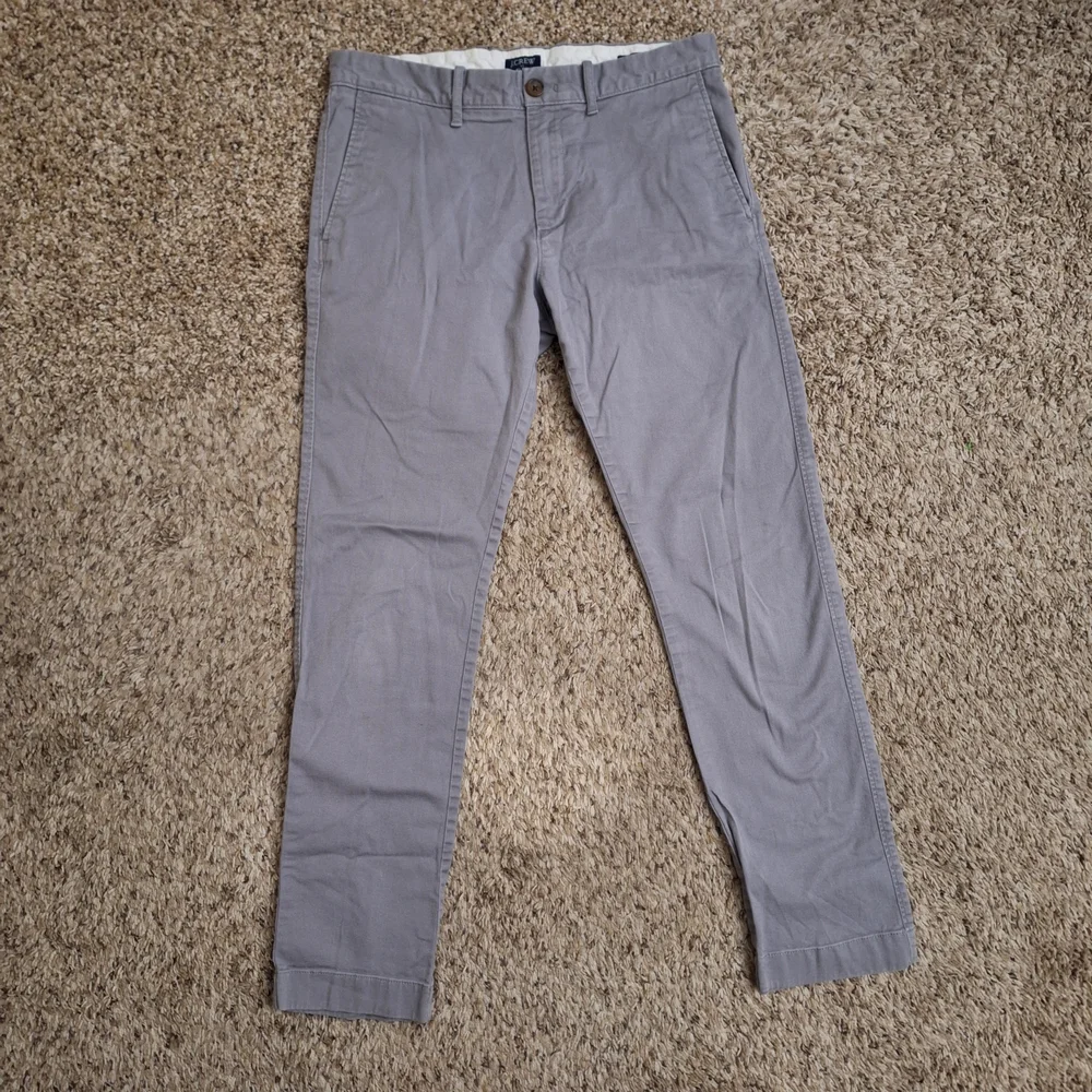 J. Crew Flex Slim Stretch Grey Chino Trouser Pants 29x30